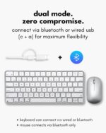 Macally Apple Wi-fi Keyboard and Mouse for Mac - Twin Mode (Bluetoo... - Image 3