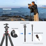 NEEWER 72 inch Digital camera Tripod Monopod with Heart Column and Ball Head ... - Image 4