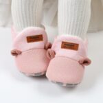 GDSDYM Child Booties Cozy Fleece Slippers Smooth Child Footwear With Gripper ... - Image 3