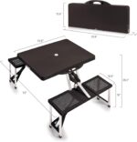 PICNIC TIME Moveable Folding Picnic Desk with Seats for 4, Collapsibl... - Image 3
