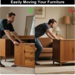 8PCS Furnishings Sliders, 9-1/2" X 5-3/4" Massive Furnishings Movers Sliders... - Image 4