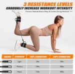 Ankle Resistance Bands with Cuffs for Ladies & Males - 3-Stage Adjustable... - Image 7