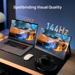 ARZOPA 16.1'' 144Hz Transportable Gaming Monitor, 106% sRGB 1080P FHD Kicks... - Image 4