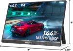 ARZOPA 16.1'' 144Hz Transportable Gaming Monitor, 106% sRGB 1080P FHD Kicks... - Image 10