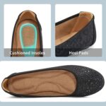 Ballet Flats for Ladies Dressy : Comfy Costume Rhinestone Lace Wedd... - Image 4