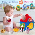 Child Toys 6-12 Months, Barn with Stuffed Farm Animals, Montessori Toy ... - Image 6