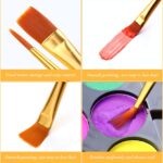 Acrylic Paint Brush Set, (20 Packs /200 pcs) Nylon Hair Brushes for Oi... - Image 4