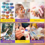 Acrylic Paint Brush Set, (20 Packs /200 pcs) Nylon Hair Brushes for Oi... - Image 5