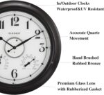 CLXEAST Illuminated Indoor Out of doors Clocks Waterproof 18 inch with Smar... - Image 3
