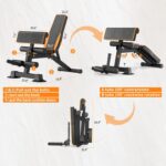Adjustable Weight Bench, Multi-function Preacher Curl Bench for House G... - Image 3