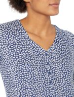 Amazon Necessities womens 3/4 Sleeve Button Popover Shirt, Unfastened-Match V-... - Image 4