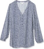 Amazon Necessities womens 3/4 Sleeve Button Popover Shirt, Unfastened-Match V-... - Image 5