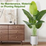 Lifelike Fowl of Paradise Synthetic Plant 4ft Fake Banana Leaf Tree w... - Image 5