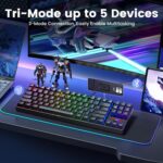 Redragon Wi-fi Gaming Keyboard, BT/2.4Ghz Tri-Mode Mechanical Keybo... - Image 4