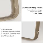 Bronze Toilet Mirror 28x36 Inch, Brushed Bronze Steel Body Mirror f... - Image 5