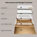 Bronze Toilet Mirror 28x36 Inch, Brushed Bronze Steel Body Mirror f... - Image 7