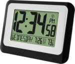 La Crosse Know-how W88631 Digital Atomic Black Wall Clock with Tempe... - Image 3