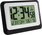 La Crosse Know-how W88631 Digital Atomic Black Wall Clock with Tempe... - Image 5