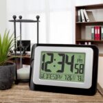 La Crosse Know-how W88631 Digital Atomic Black Wall Clock with Tempe... - Image 7