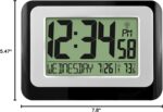 La Crosse Know-how W88631 Digital Atomic Black Wall Clock with Tempe... - Image 8