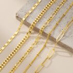Gold Bracelets for Girls Stylish,14K Gold Plated Dainty Stackable Paper... - Image 6