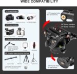 Cayer K6 Fluid Head, Steel Digital camera Tripod Head with Adjustable Pan Hand... - Image 4