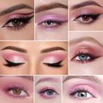 Pink Shimmer Eye Shadow Make-up Palette 9 Colours, Extremely Pigmented Matt... - Image 4
