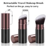 Retractable Kabuki Make-up Brush, 2 Pack Journey Powder Basis Makeu... - Image 3