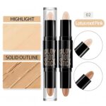 MAEPEOR 2-IN-1 Contour Highlighter Stick Cream Blendable Twin Contour ... - Image 3