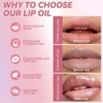 Peel Off Lip Liner Stain Tattoo with Nude Glitter Lip Oil Set, Nourish... - Image 6