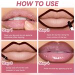 Peel Off Lip Liner Stain Tattoo with Nude Glitter Lip Oil Set, Nourish... - Image 8