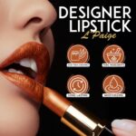 L'Paige Designer Lipstick - Metallic Frosted Copper End, Wealthy Orang... - Image 6