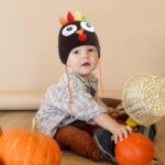Jiuguva 3 Items Child Crochet Beanie Set, Turkey Hat Pumpkin Beanie an... - Image 5