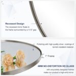 ANDY STAR Spherical Lavatory Mirror, 24’’ Brushed Silver Spherical Lavatory Mi... - Image 4