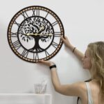 Wall Clocks for Dwelling Room Decor - Tree of Life Large Wall Clock, Quiet... - Image 4