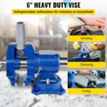 VEVOR Bench Vise 6 Inch, Double Swivel Rotating Heavy Responsibility Vise Head/B... - Image 3