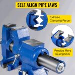 VEVOR Bench Vise 6 Inch, Double Swivel Rotating Heavy Responsibility Vise Head/B... - Image 4