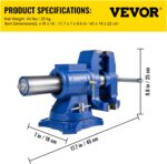 VEVOR Bench Vise 6 Inch, Double Swivel Rotating Heavy Responsibility Vise Head/B... - Image 5