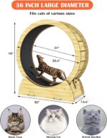 Cat Train Wheel for Indoor Cats, Cat Treadmill Wheel with Detachabl... - Image 6