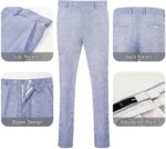 Seersucker Slim Fits for Males Formal Casul Summer time Seaside Wedding ceremony Grooms... - Image 5