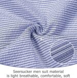Seersucker Slim Fits for Males Formal Casul Summer time Seaside Wedding ceremony Grooms... - Image 6