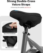 Bike Seat Cushion - Gel Padded Bike Seat Cowl for Males Girls Consolation, ... - Image 3