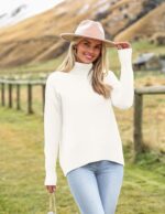 Zeagoo Girls's Turtleneck Sweater 2025 Fall Winter Chunky Knitted Pull... - Image 3