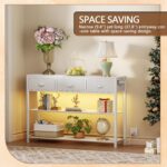 Furologee 38in Console Desk with 3 Drawers, Small Couch Desk with Lig... - Image 7