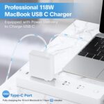 Mac E-book Professional Charger - 118W USB C Charger Quick Charger Suitable with... - Image 3