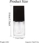 2PCS 15ml/0.5OZ Empty Glass Bottles with Press Pump Head Liquid Founda... - Image 3