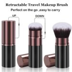 Retractable Make-up Brush,Journey Powder Kabuki Make-up Brush Face Blush ... - Image 3