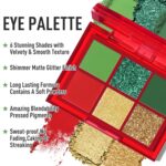 BOBISUKA Eyeshadow + Matte Lipstick Make-up Set, 6 Colours Inexperienced Pink Shi... - Image 3