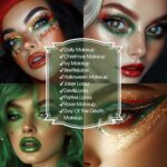 BOBISUKA Eyeshadow + Matte Lipstick Make-up Set, 6 Colours Inexperienced Pink Shi... - Image 5