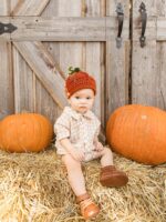 Child Pumpkin Beanie Hat - Cute Knitted Cap for Halloween, Thanksgiving... - Image 3